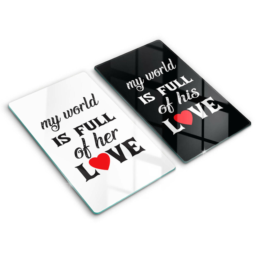 Tűzhelyvédő üveglap 2 darab Felirat, mondat