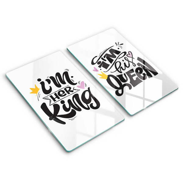 Tűzhelyvédő üveglap 2 darab Felirat, mondat