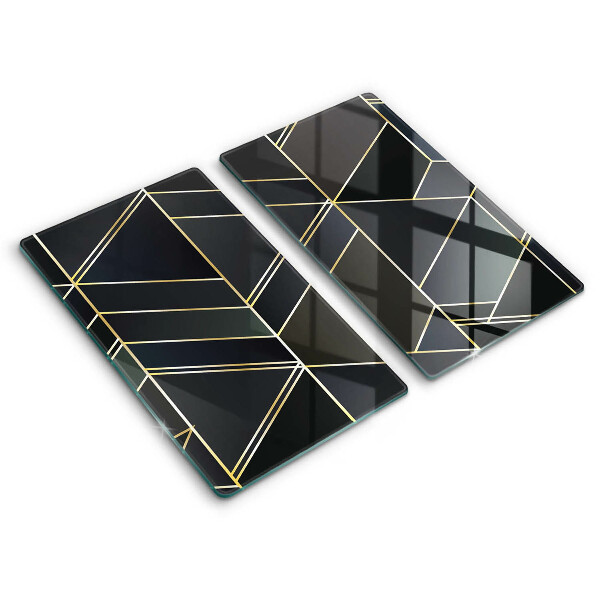 Tűzhelyvédő üveglap 2 darab Absztrakt háromszögek