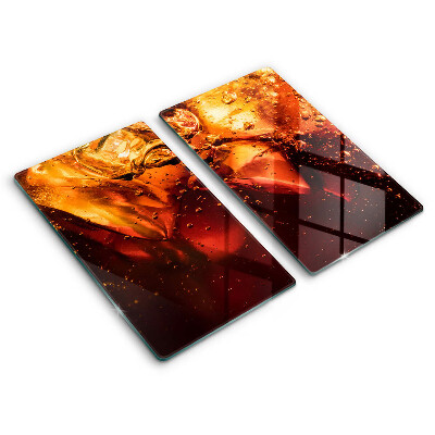 Tűzhelyvédő üveglap 2 darab Cola ital jéggel