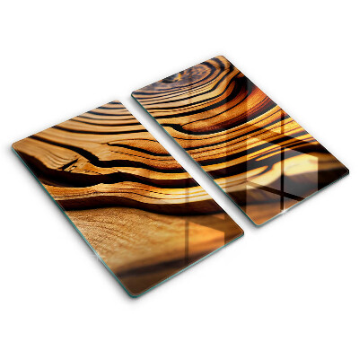 Tűzhelyvédő üveglap 2 darab Fa láda