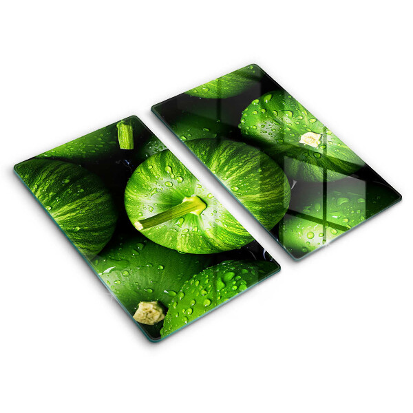 Tűzhelyvédő üveglap 2 darab Zöld sütőtök