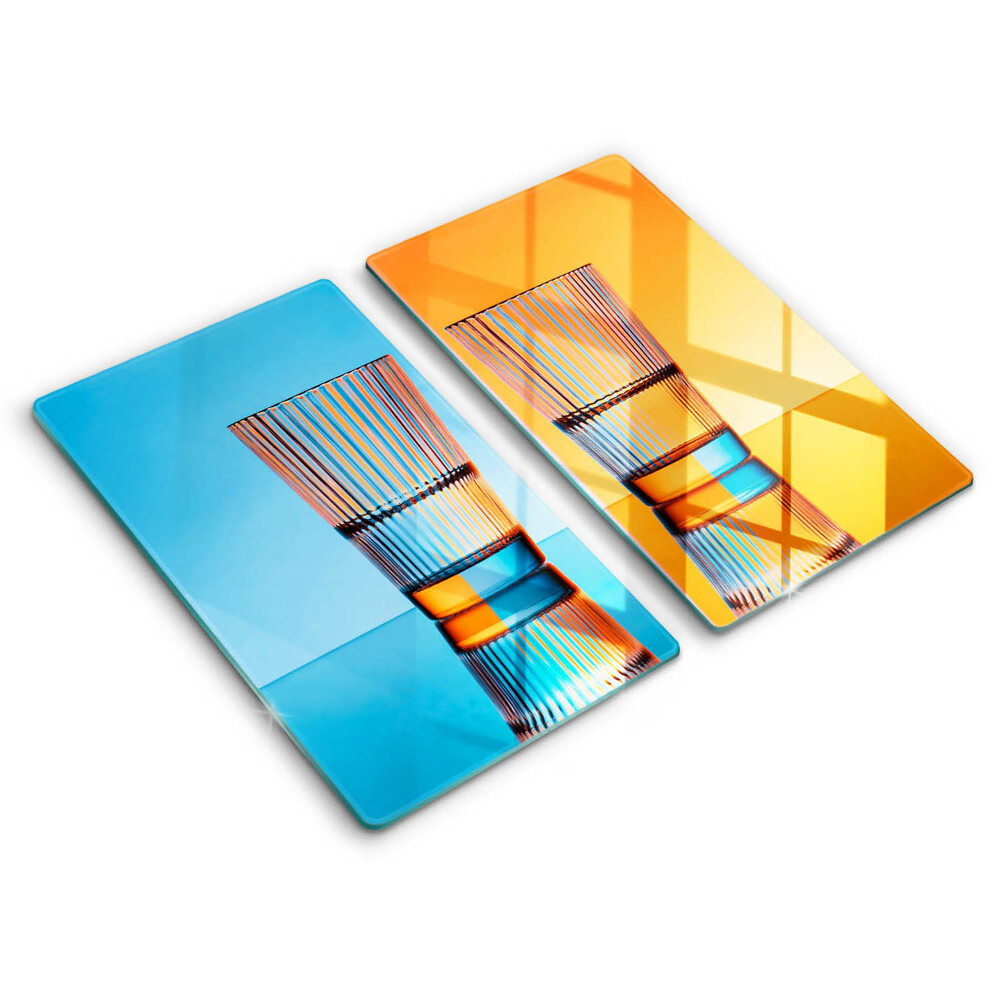 Tűzhelyvédő üveglap 2 darab Két pohár víz