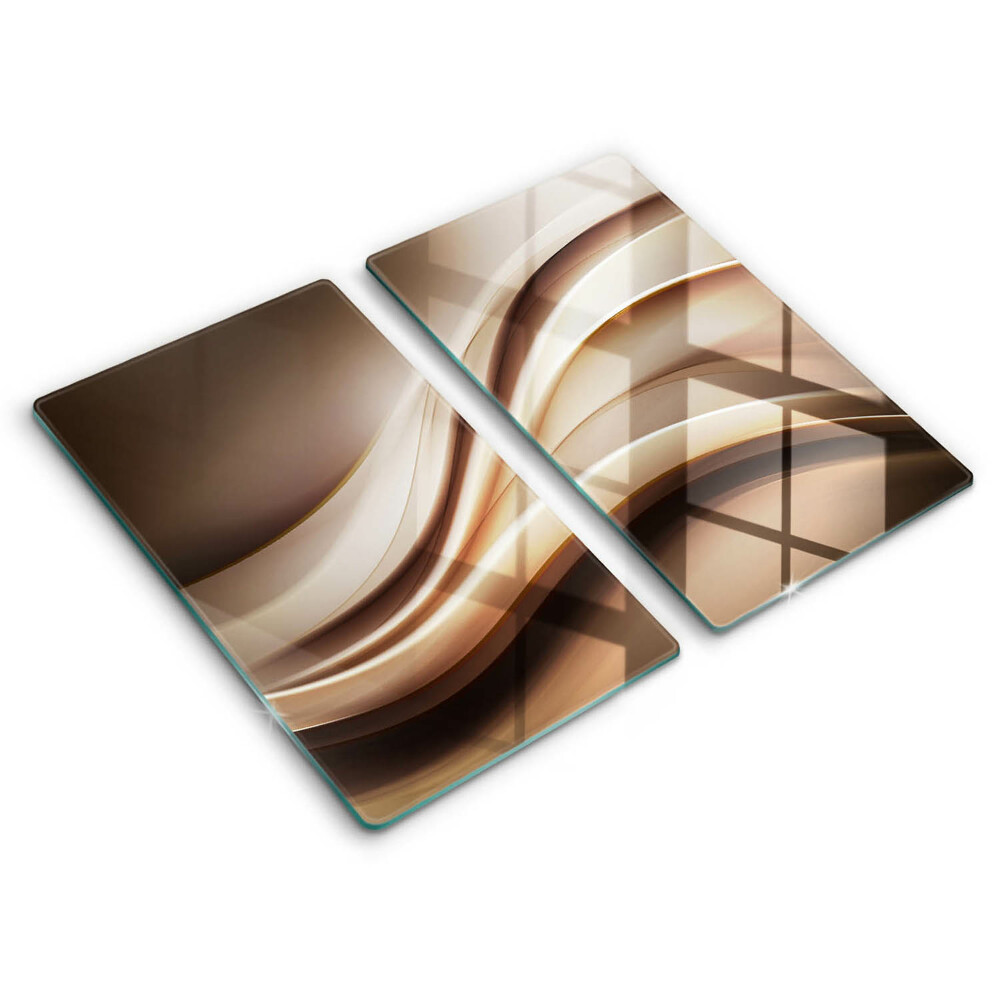 Tűzhelyvédő üveglap 2 darab Absztrakt lágy vonalak