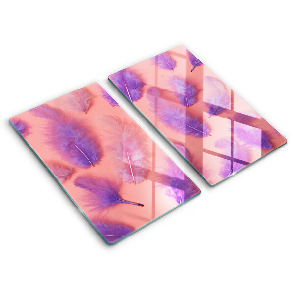 Tűzhelyvédő üveglap 2 darab Puffadt tollak