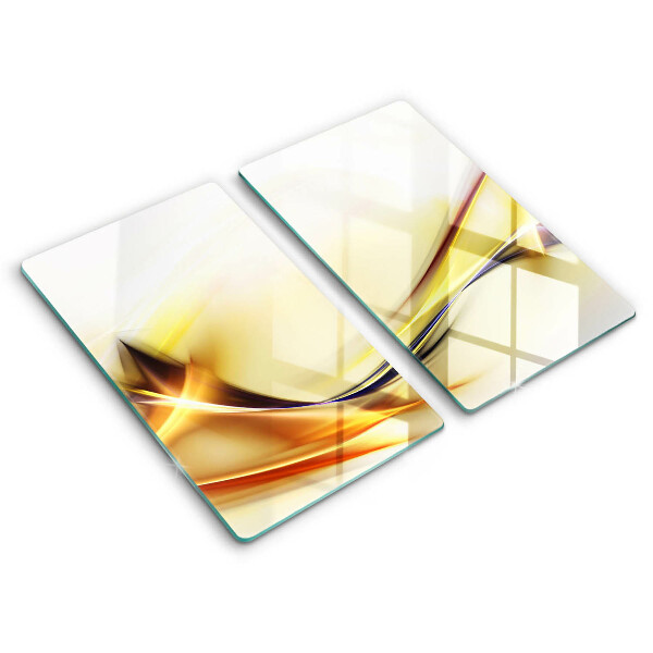 Tűzhelyvédő üveglap 2 darab Absztrakt vonalak fény