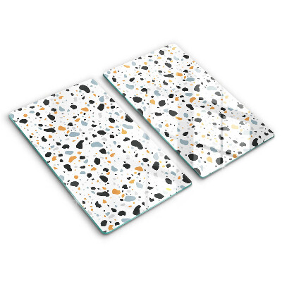 Tűzhelyvédő üveglap 2 darab Dekoratív kő kőedények