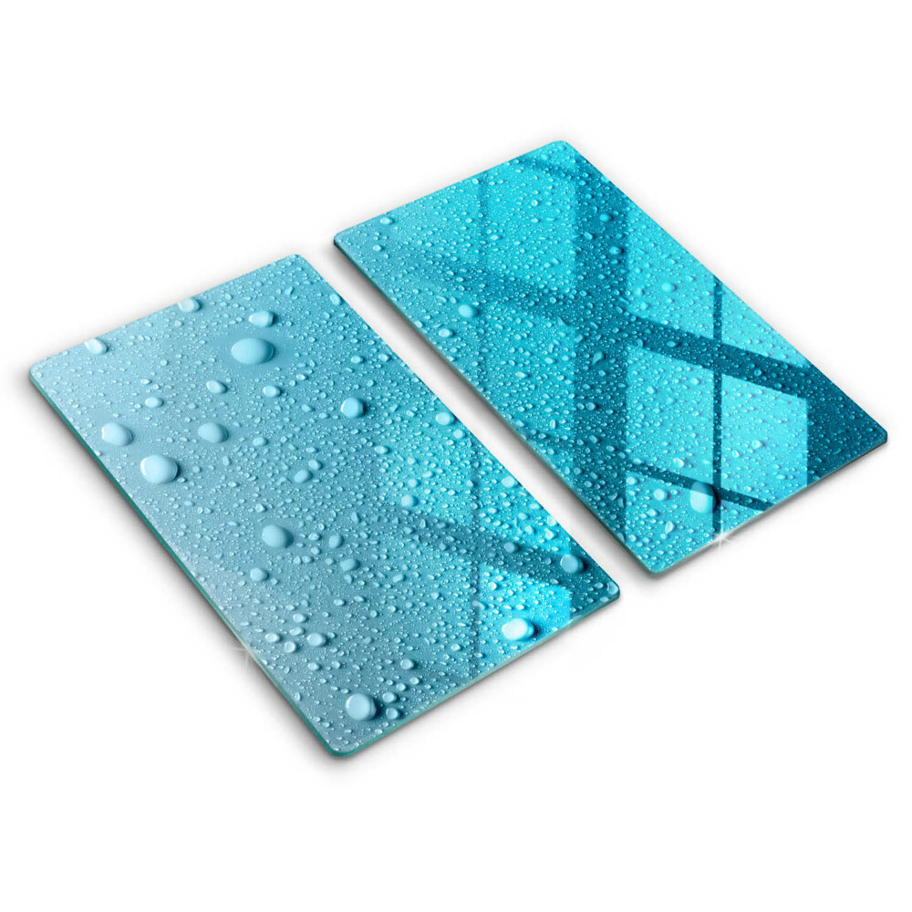 Tűzhelyvédő üveglap 2 darab Vízcseppek