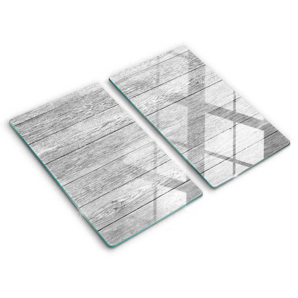 Tűzhelyvédő üveglap 2 darab Fa régi deszkák