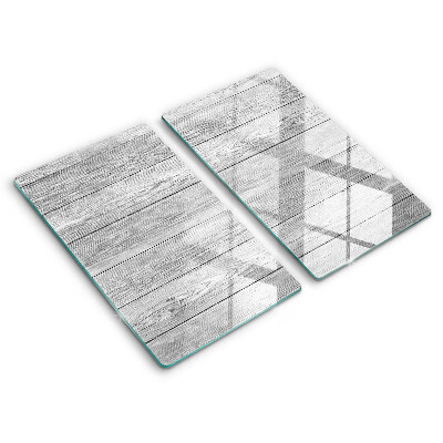 Tűzhelyvédő üveglap 2 darab Fa régi deszkák