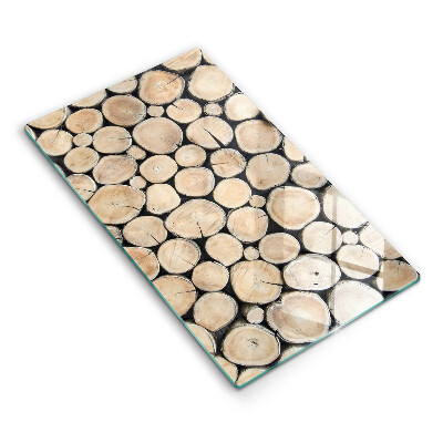 Tűzhelyvédő Fából készült fatörzsek