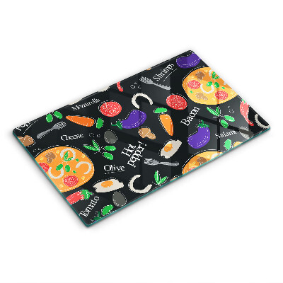 Tűzhely fedőlap Az étel illusztrációja