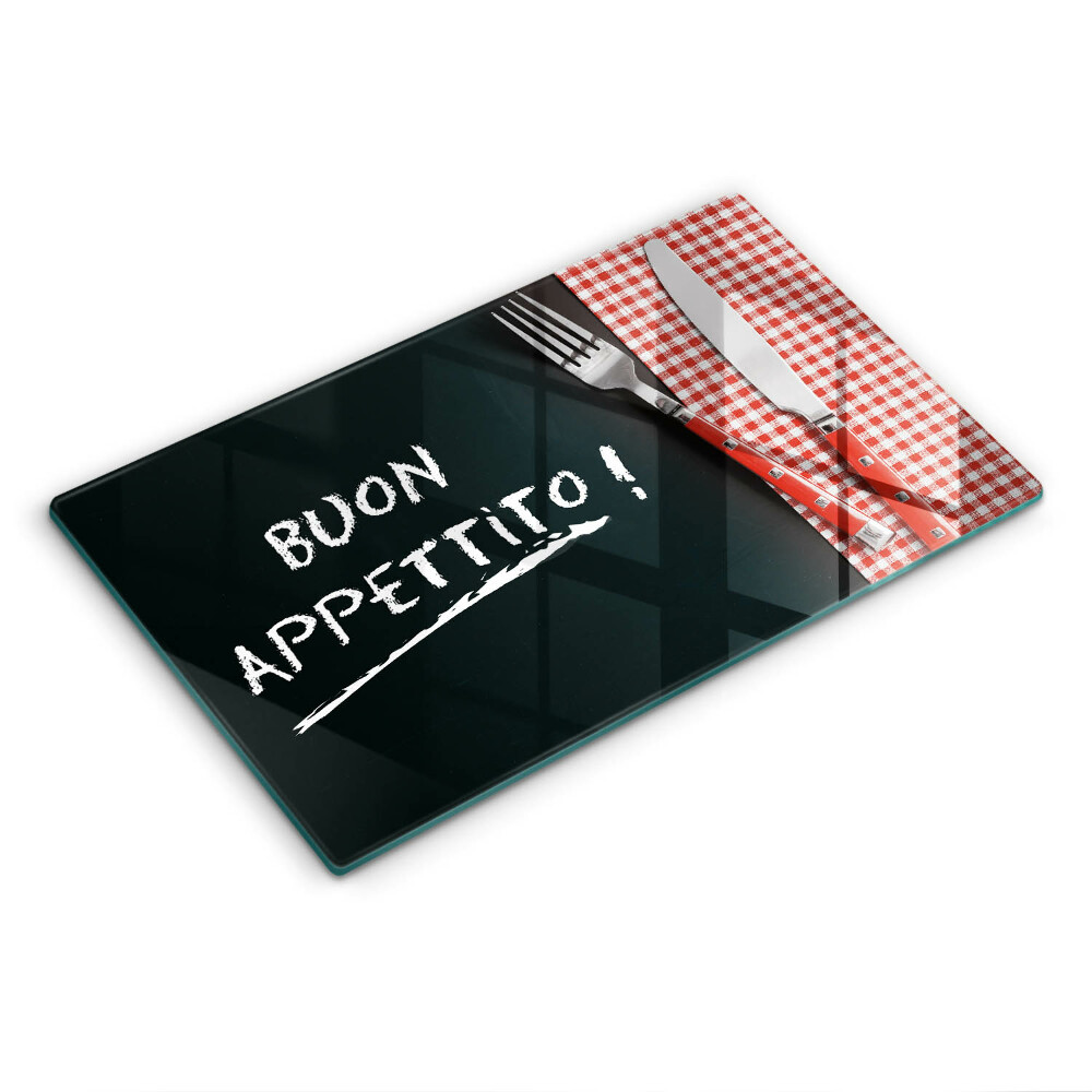 Tűzhely fedőlap Felirat Buon Appetito!