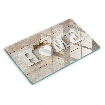 Tűzhely fedőlap Deszkák és Home felirat