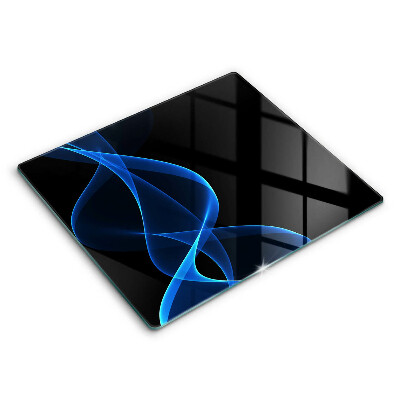 Főzőlap védő üveglap 60x52 cm Kék füst vonalak