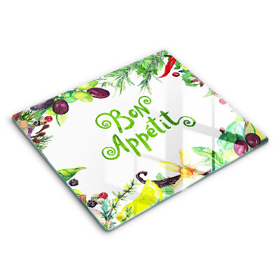 Főzőlap védő üveglap 60x52 cm Bon Appetit felirat