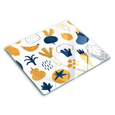 Főzőlap védő üveglap 60x52 cm Élelmiszer illusztráció