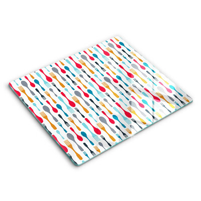 Főzőlap védő üveglap 60x52 cm Egy kanál illusztrációja