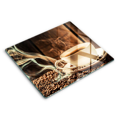 Főzőlap védő üveglap 60x52 cm Csésze és kávébabok