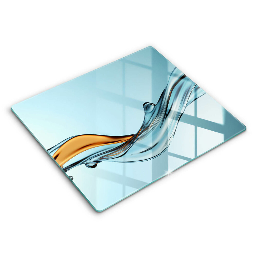 Főzőlap védő üveglap 60x52 cm Víz kék háttéren