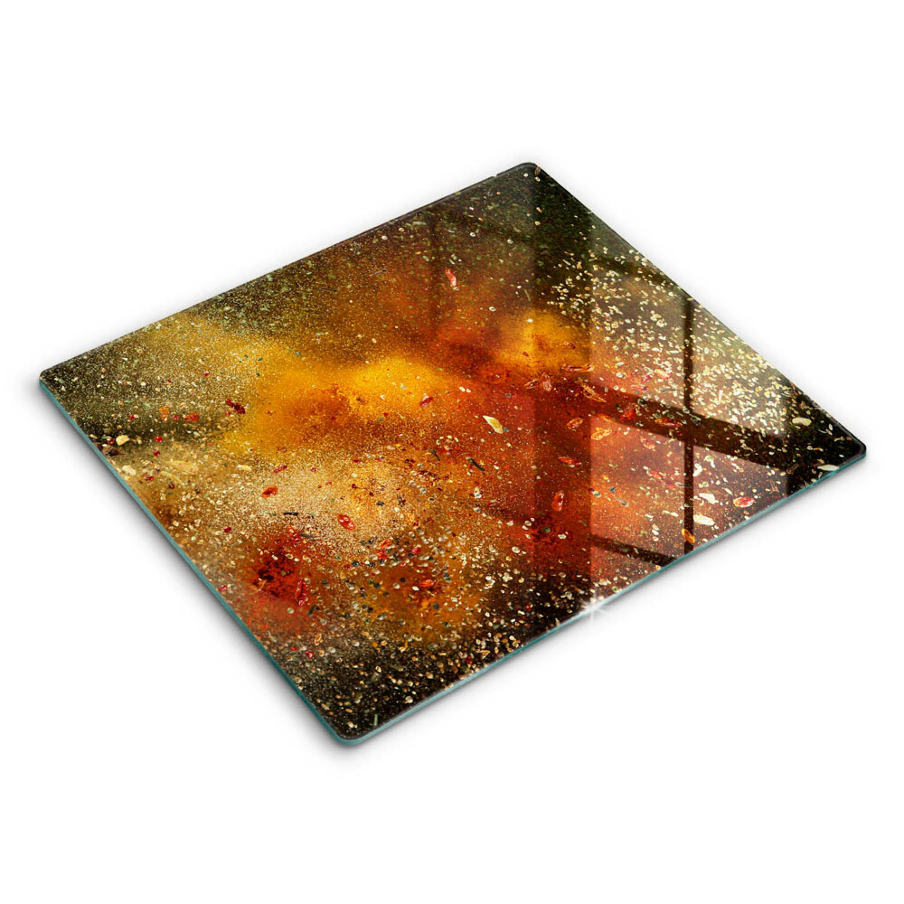 Főzőlap védő üveglap 60x52 cm Színes fűszerek