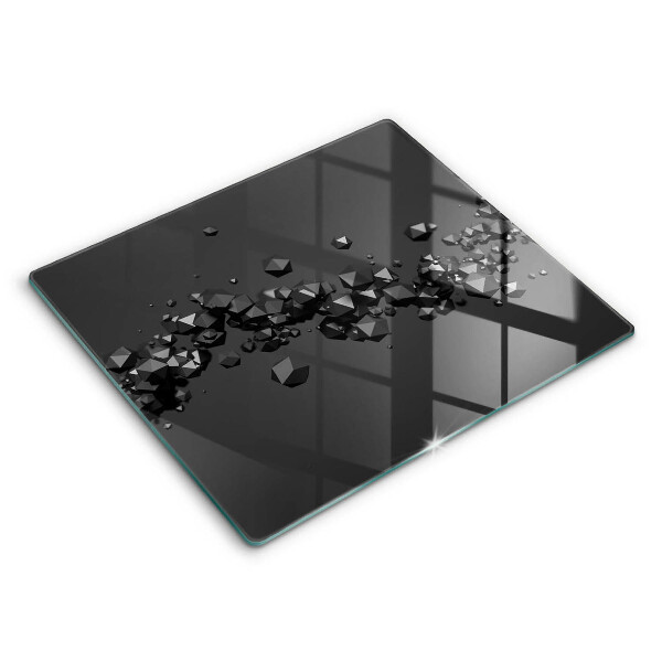 Főzőlap védő üveglap 60x52 cm Formák 3D absztrakt