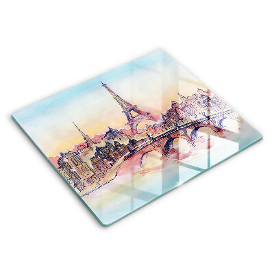 Főzőlap védő üveglap 60x52 cm Tájkép Párizs Eiffel-torony