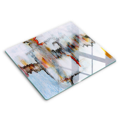 Főzőlap védő üveglap 60x52 cm Absztrakt festékek