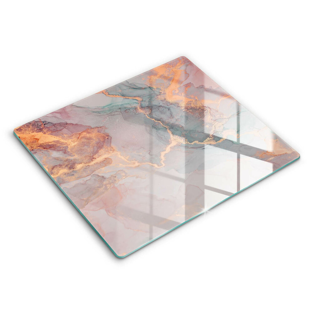 Főzőlap védő üveglap 60x52 cm Márvány arannyal