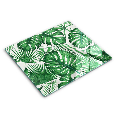 Főzőlap védő üveglap 60x52 cm Monstera levelek