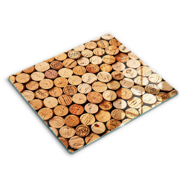 Főzőlap védő üveglap 60x52 cm Boros parafa minta