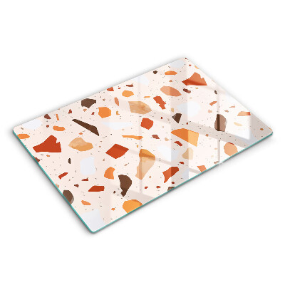 Üveg tűzhelyvédő 80x52 cm Dekoratív kőedény