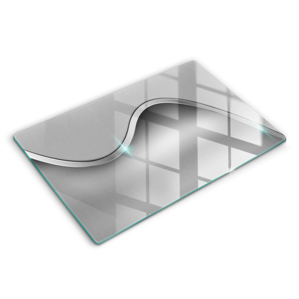 Üveg tűzhelyvédő 80x52 cm Fém absztrakt