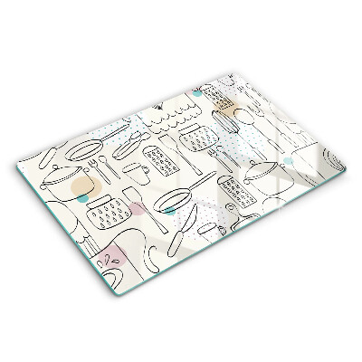 Üveg tűzhelyvédő 80x52 cm Konyhai kiegészítők