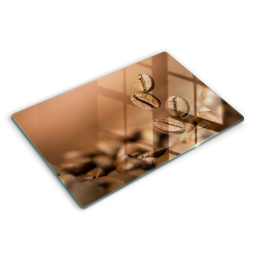 Üveg tűzhelyvédő 80x52 cm Kávébabok