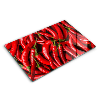Üveg tűzhelyvédő 80x52 cm Csípős chili paprika