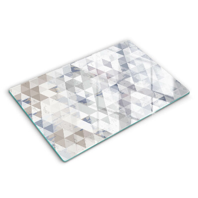 Üveg tűzhelyvédő 80x52 cm Mintás háromszögek