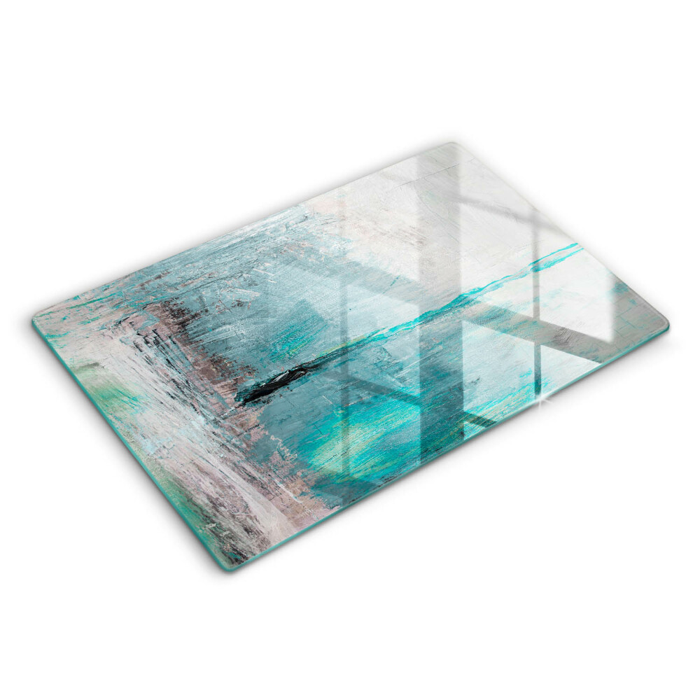 Üveg tűzhelyvédő 80x52 cm Absztrakt festék háttér