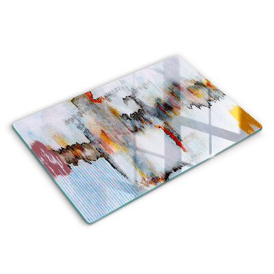 Üveg tűzhelyvédő 80x52 cm Absztrakt festékek
