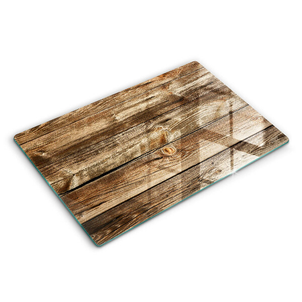 Üveg tűzhelyvédő 80x52 cm Texturált fa deszkák