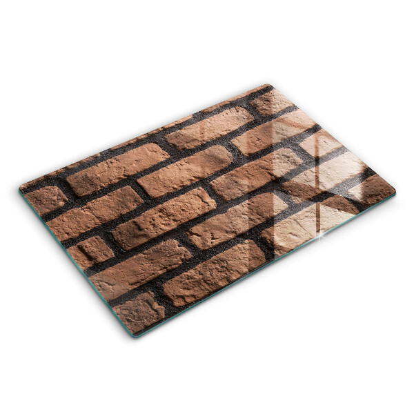 Üveg tűzhelyvédő 80x52 cm Tégla fal
