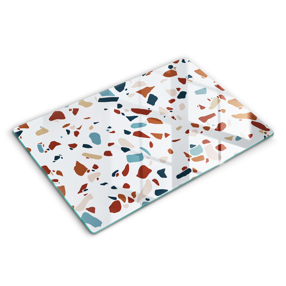 Üveg tűzhelyvédő 80x52 cm Dekoratív kő