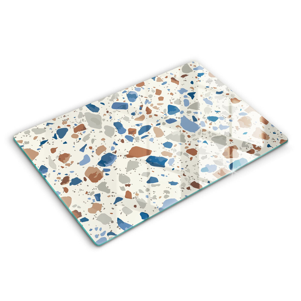 Üveg tűzhelyvédő 80x52 cm Dekoratív kő kőedény