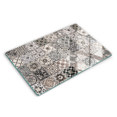 Üveg tűzhelyvédő 80x52 cm Dekoratív csempe