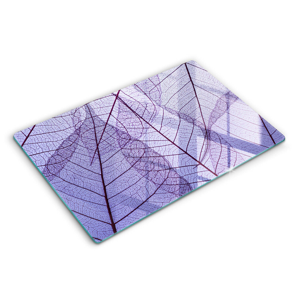 Üveg tűzhelyvédő 80x52 cm Vénás levelek