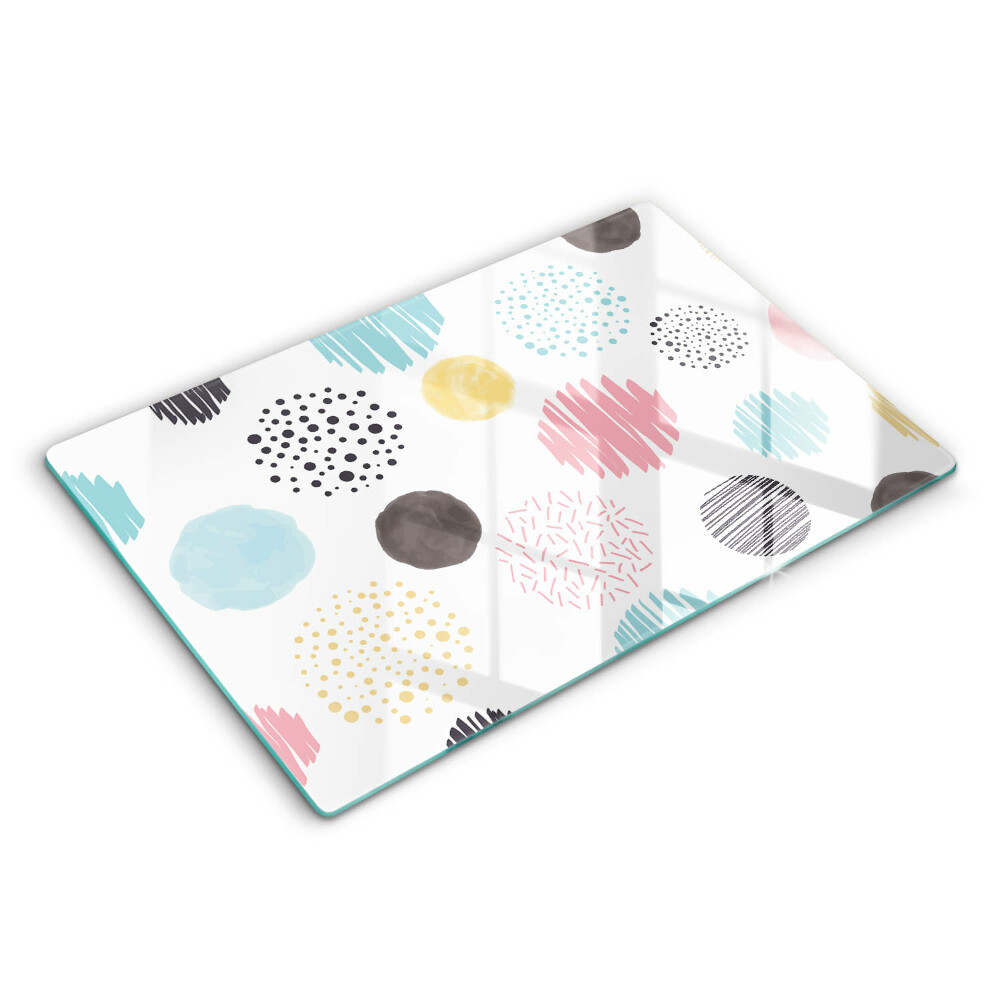 Üveg tűzhelyvédő 80x52 cm Festett formák