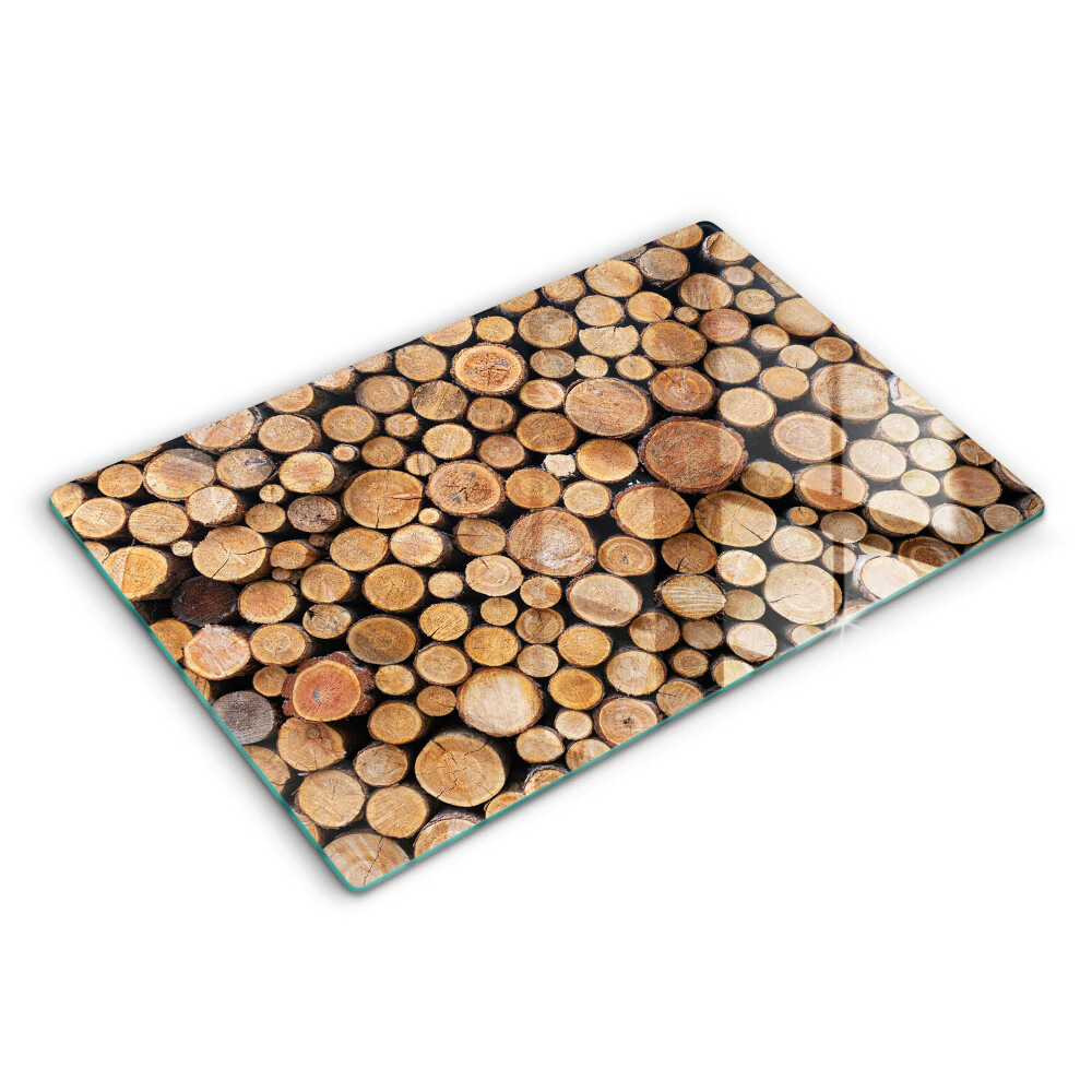 Üveg tűzhelyvédő 80x52 cm Fák törzsei