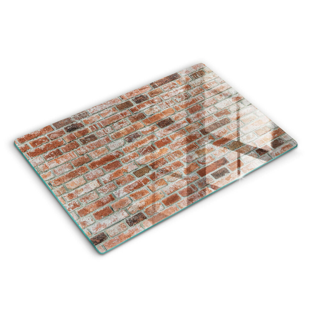 Üveg tűzhelyvédő 80x52 cm Régi téglafal