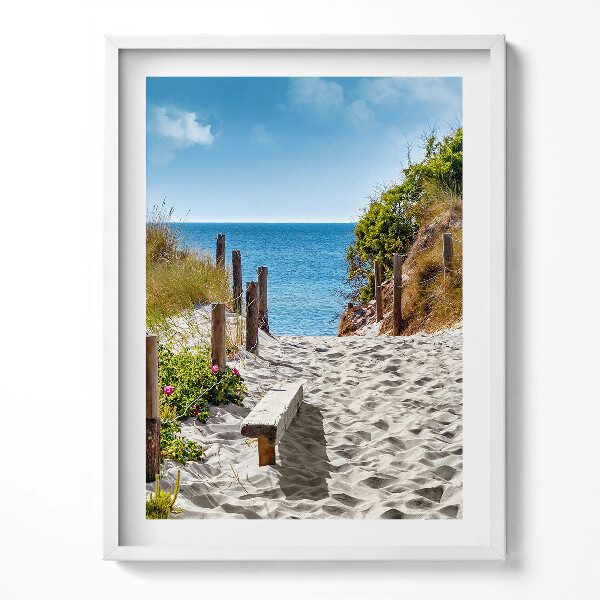 Kép keretben Homokos út a strandokhoz és a tengerhez