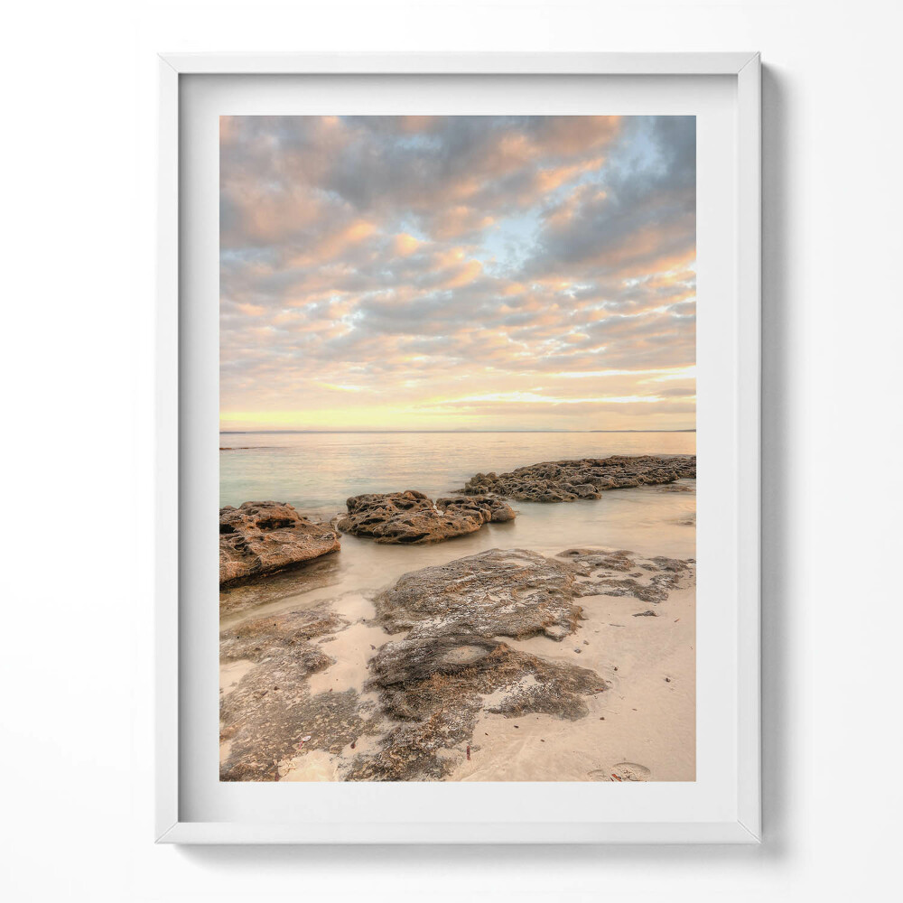 Keretezett kép Tengerparti táj a tengerrel és az éggel